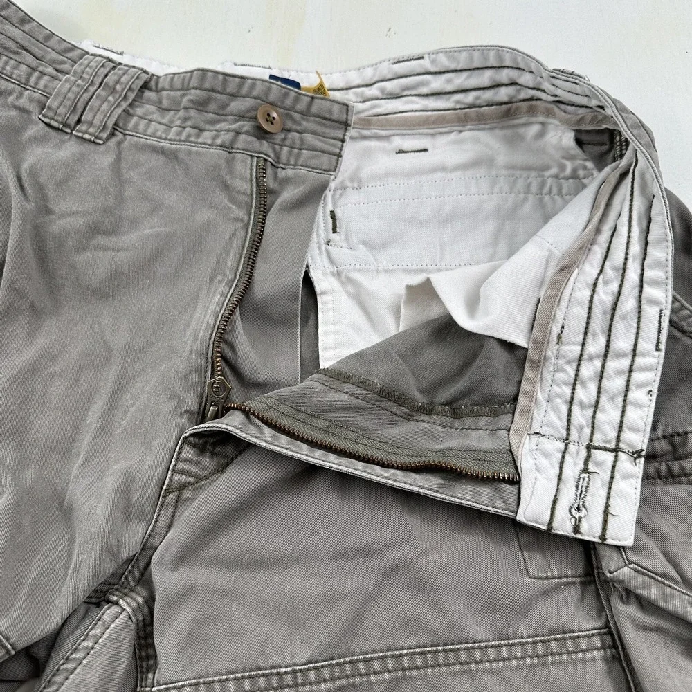 Polo Ralph Lauren Men Actual 35 Cargo Shorts Gray Military Baggy Army Grunge Y2K